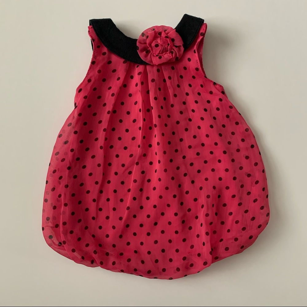 Baby Girl 3 Months Polka Dot Bubble Romper